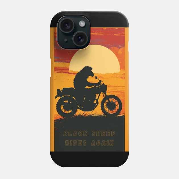 Black Sheep Rides Again Phone Case by baseCompass