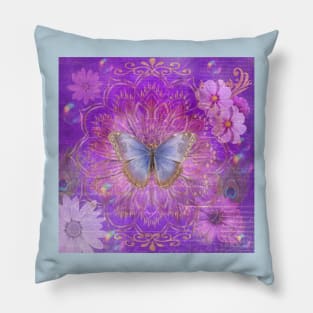 Butterfly Bubble Dream Purple Mist Pillow