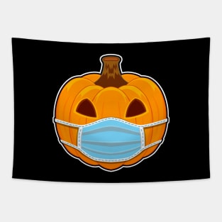 Pumpkin Halloween with Face Mask Tapestry