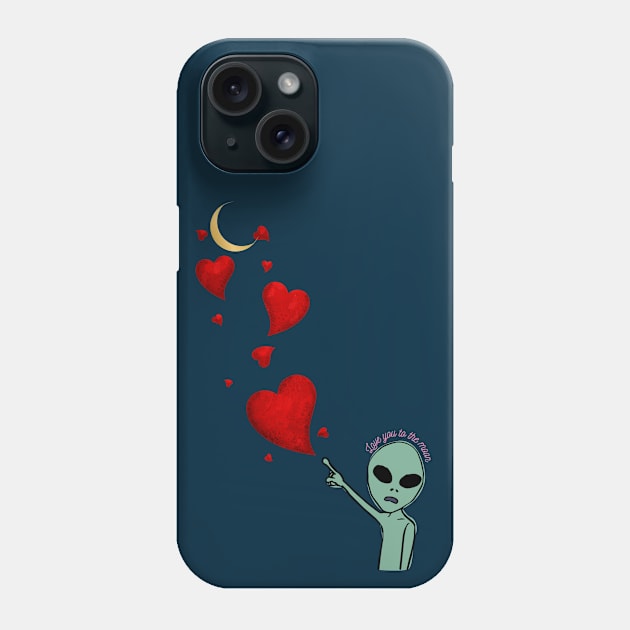 To The Moon Phone Case by intergirlactica