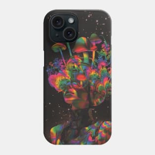 Psychedelic floral mushroom head Phone Case