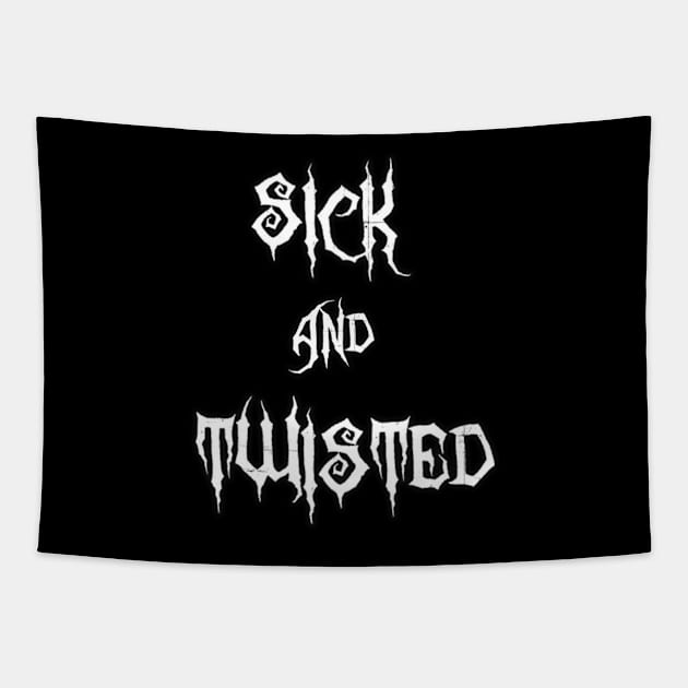 Sick & Twisted (White) Tapestry by NightmareCraftStudio