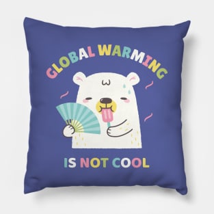 Global Warming Is Not Cool For Polar Bear Pillow