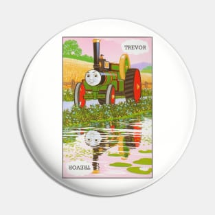 Trevor the Traction Engine Vintage Card Pin