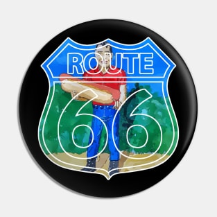 Hotdog Man on Route 66 in Atlanta Illinois.  Also know as Muffler Man- WelshDesigns Pin