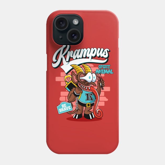 Krampus Spirit Animal Phone Case by playingtheangel