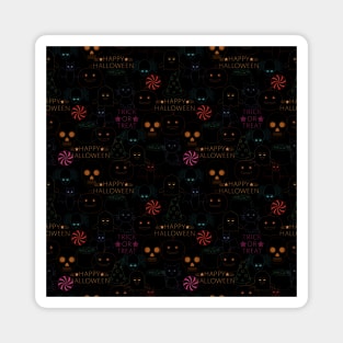 Halloween Pattern Neon Glow Magnet