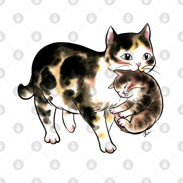 Cat mother and baby by juliewu