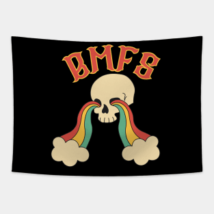 Billy Strings Skull Fuzzy Rainbow Tapestry