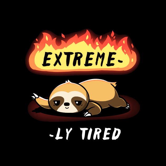 Extremely Tired Cute funny Bear Panda animal lover quote Artwork by LazyMice