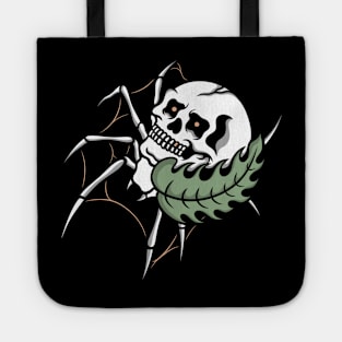 Spider skull Tote