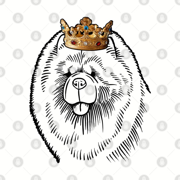 Chow Chow Dog King Queen Wearing Crown by millersye