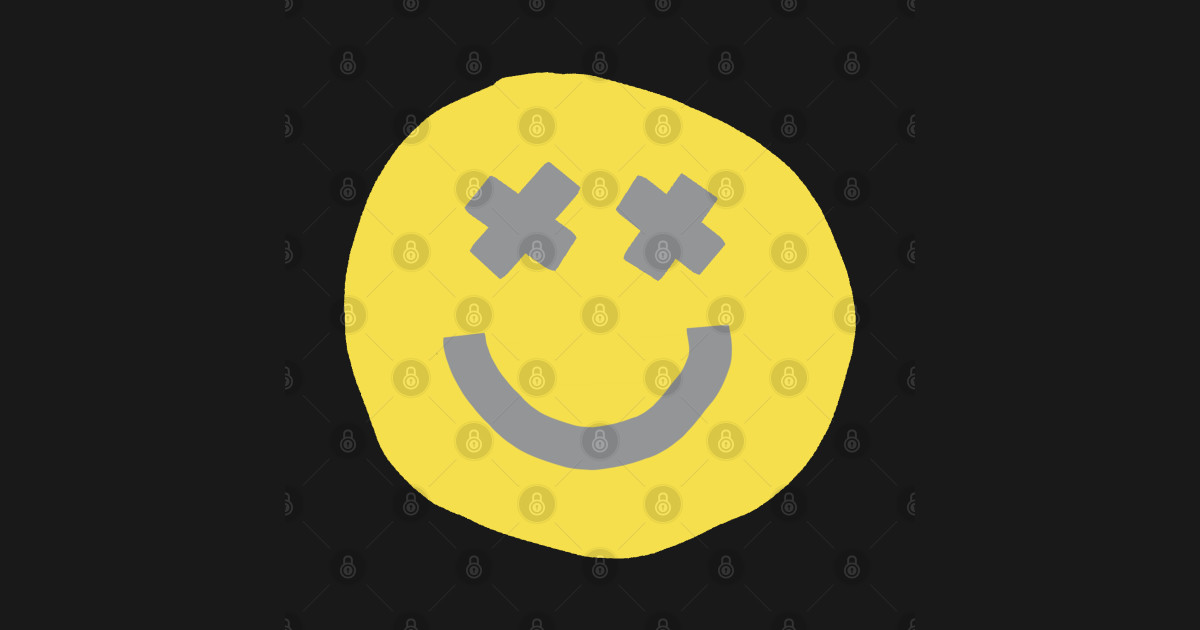Happy Smiley Face with X Eyes - Face - T-Shirt | TeePublic