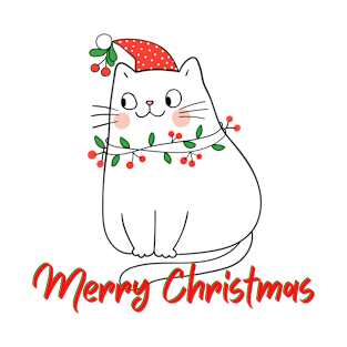 FUNNY KITTEN/ Merry Christmas Cat T-Shirt