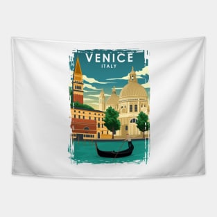 Venice Italy Vintage Minimal Travel Poster Tapestry