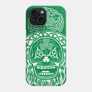 Celtic Sugar Skull (white) Phone Case