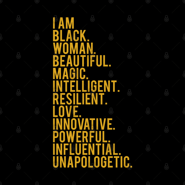 I Am Black, Woman, Beautiful. | African American | Black Lives | Black Women Matter by UrbanLifeApparel