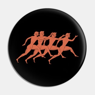 Ancient Greek Runners Olympic Athletes Running Pin