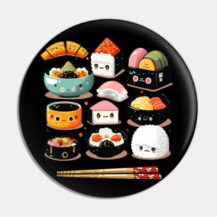 Japanese Food Sushi Anime Pin