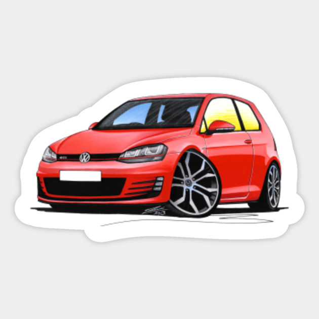 Vw Golf Mk7 Gti Red Golf Gti Sticker Teepublic