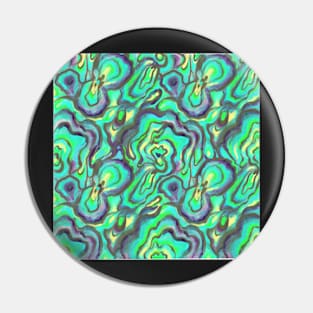 Abalone Art Hand Drawn Print Design Pin