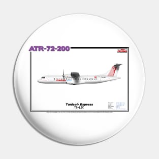 Avions de Transport Régional 72-200 - Tunisair Express (Art Print) Pin