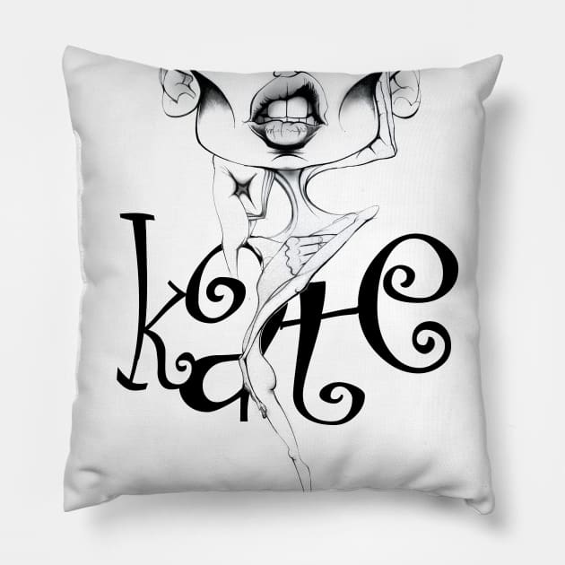 KATE MOSS Pillow by IAN TOVEY ILLUSTRATOR