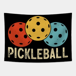 Vintage Retro Pickleball, Funny Pickleball Tapestry