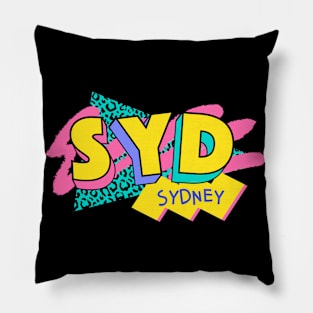 Retro 90s Sydney SYD / Rad Memphis Style / 90s Vibes Pillow