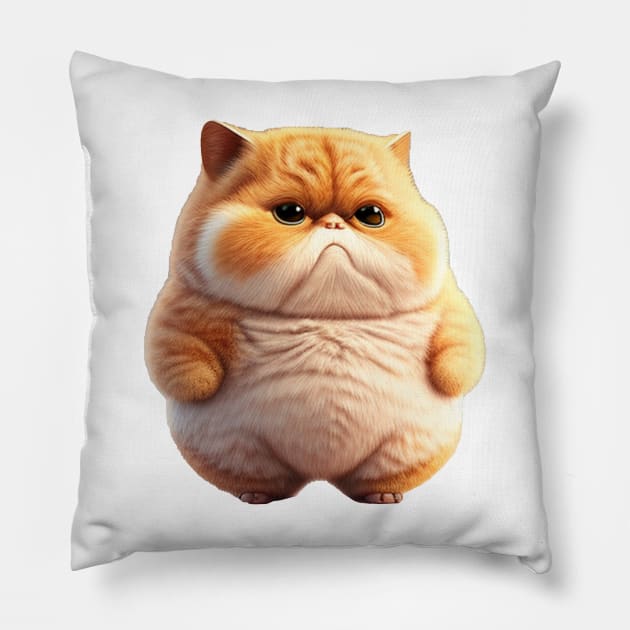 Cute Chibi Cat Merch - Adorable Feline Apparel and Accessories Pillow by Phantom Troupe