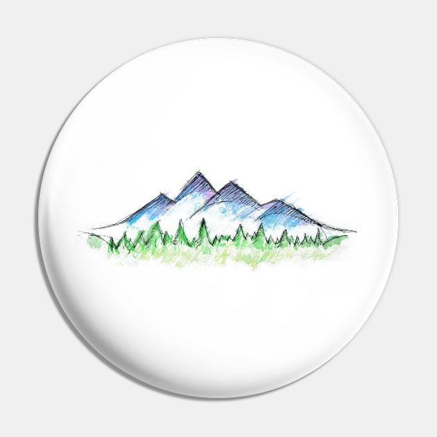 mountain watercolor Pin by pholange