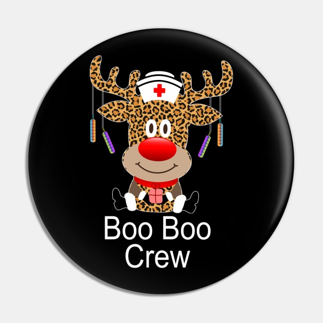Boo Boo Crew Nurse Reindeer Christmas Gift Pin by EduardjoxgJoxgkozlov