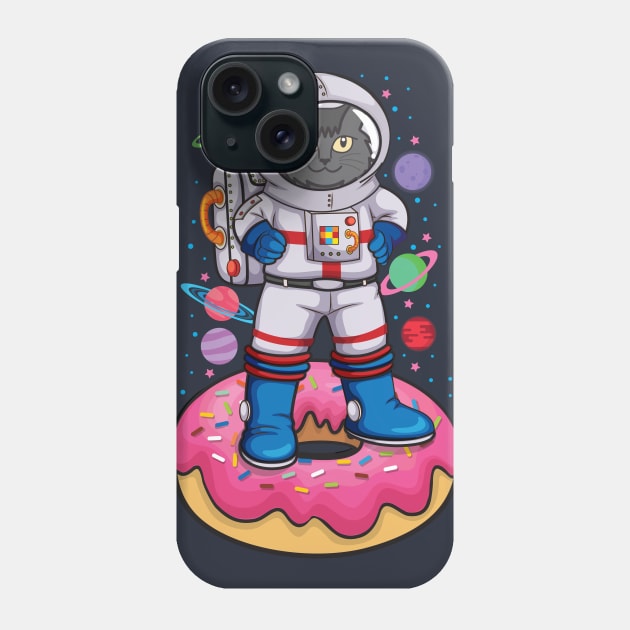 Space Cat Phone Case by Plushism