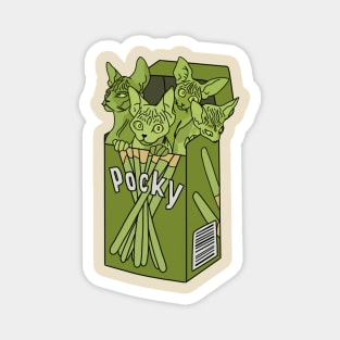 Matcha Pocky Cats Magnet