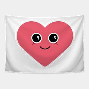 Kawaii Heart Shirt Tapestry