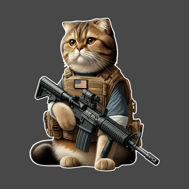 Tactical Cat by Rawlifegraphic