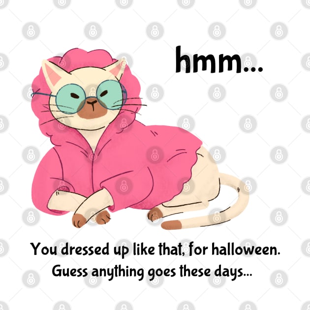 Bougie Funny Cat Halloween Print- Guess Anything Goes by The Hustler's Dream