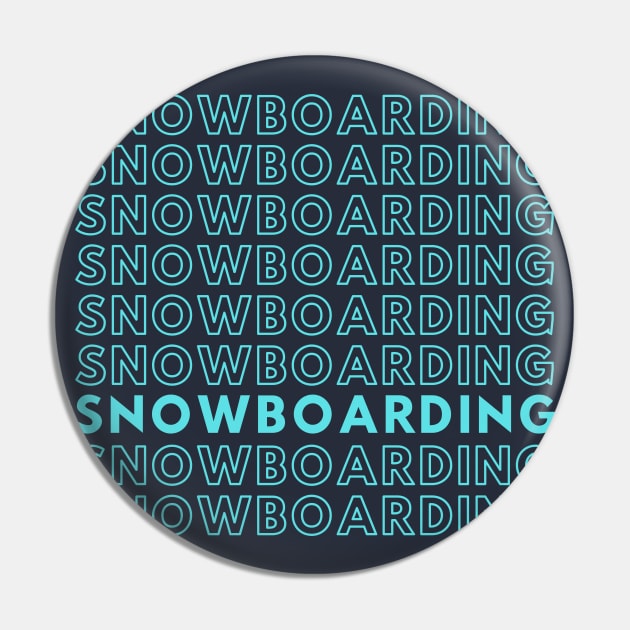 Snowboarding Repetitive Pin by High Altitude