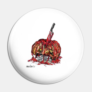 Mike's Dead Formats Dead Media Killer Halloween Pumpkin Pin