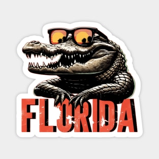 Travel Florida Funny Alligator in Sunglasses Magnet