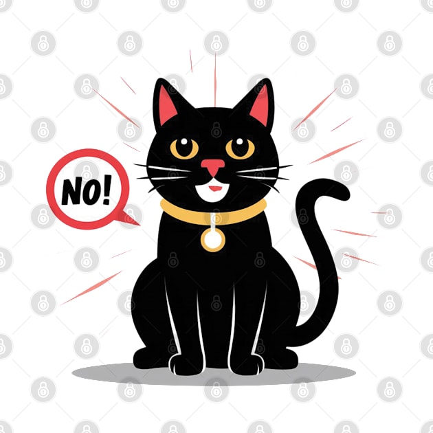 Black Cat Says No!! by Creativoo