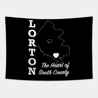 Lorton, Heart on the Map - White Tapestry