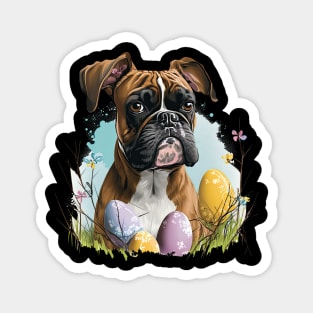 Boxer Happy Easter Day Magnet