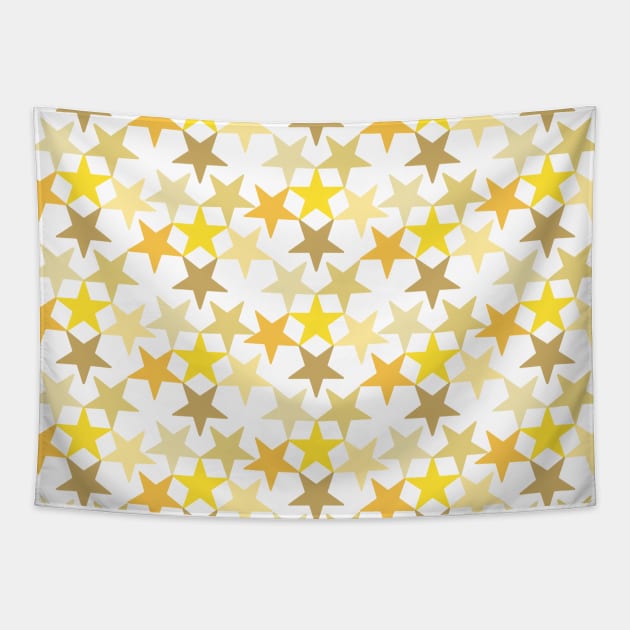 Gold Stars Tapestry by Clutterbooke