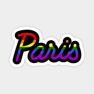 Paris Gay Pride Parade Rainbow Flag Magnet