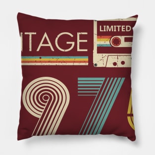 Vintage 1975 Limited Edition Cassette Pillow