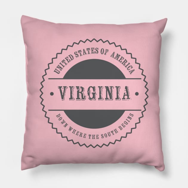 Virginia State Pillow by Athenum