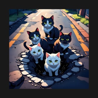 Pothole Cats T-Shirt