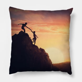 together overcoming obstacles Pillow