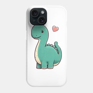 Diplo Dino for Children with heart Phone Case